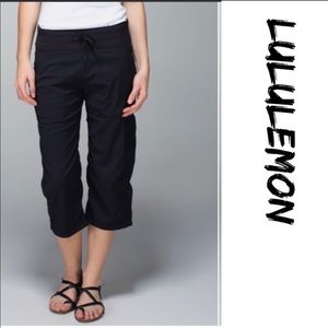 Lululemon black studio crop pants